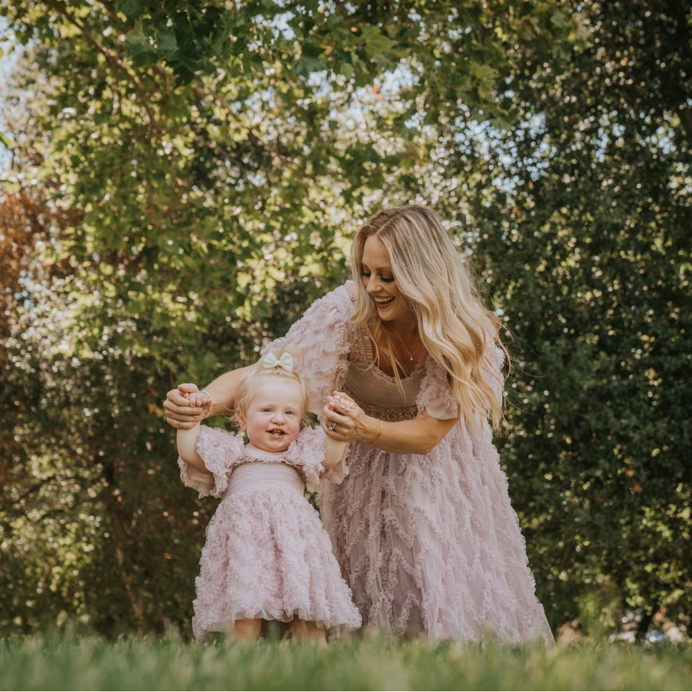 Ivy City Co MINI CLOUD NINE DRESS IN PINK